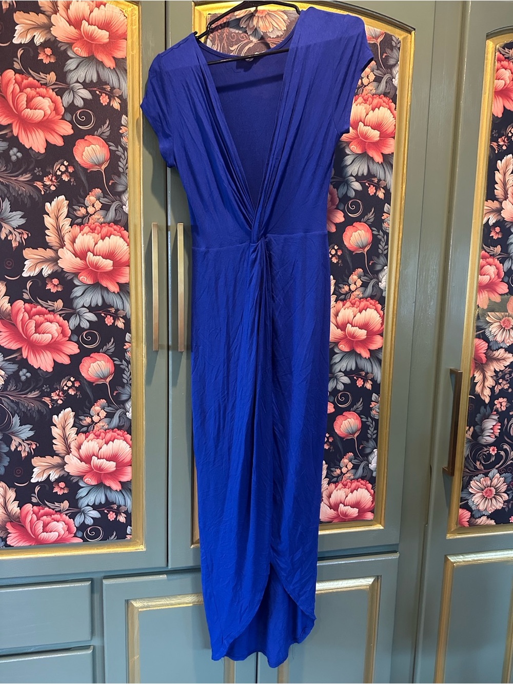 Rolla Coster Royal Blue Twist-Front Maxi Dress